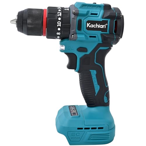Kachiari 震動ドライバドリル プラスレスモータ 二段変速 軽量 LED照明機能 正逆転切替 安全ロック DIY用 マキタ18Vバッテリー対応 BL1830 BL1840 BL1850 BL1850B BL1860 BL1860B 【工具本体だけ】 1枚目 画像