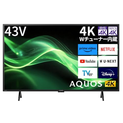 シャープ 43V型 4K 液晶 テレビ AQUOS 4T-C43GJ2 Google TV Dolby Atmos Wi-Fi6対応 1枚目 画像