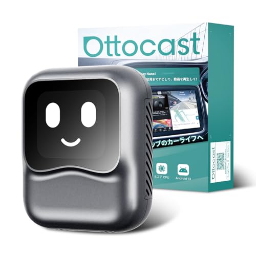 オットキャスト 公式 OTTOCAST OttoAibox Nano 2025 新型 CarPlay&AndroidAutoをワイヤレス化 android 13.0モデル ワイヤレス CarPlay Android Auto両対応 ChatGPT4.0 Nano ai box AI音声搭載 Youtube Netflix など動画視聴可能 1枚目 画像