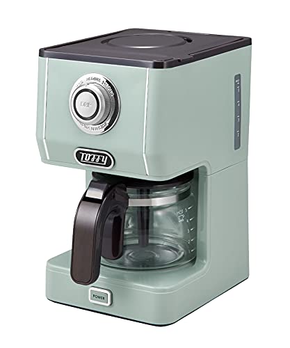 【Toffy/トフィー】 アロマドリップコーヒーメーカー K-CM5 ペールアクア 公式限定先行発売カラー ドリップ式 蒸らし機能 自動保温機能 ガラスポット メッシュフィルター付き レトロ K-CM5-PA 1枚目 画像