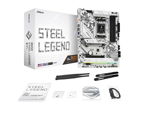 ASRock マザーボード B650 Steel Legend WiFi AMD Ryzen 7000 シリーズ CPU (Soket AM5) 対応 B650 チップセット DDR5 ATX マザーボード 【国内正規代理店品】 1枚目 画像
