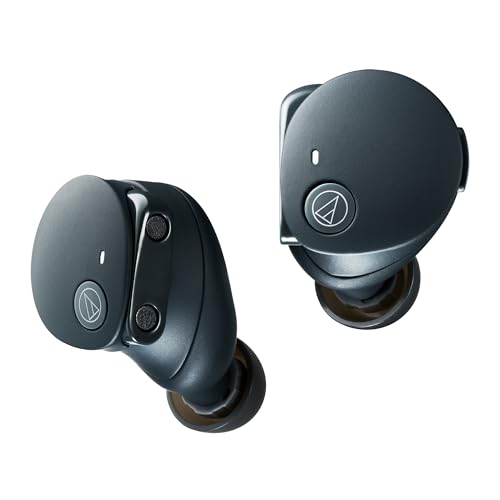 オーディオテクニカ ATH-CKS50TW2 BK(E) ワイヤレスイヤホン Bluetooth 5.3 ノイズキャンセリング 重低音 LE Audio対応 オリジナルステッカー付き マグネティックスイッチ機能 最大約65時間再生 IP55 防水防塵 マルチポイント対応 置き忘れアラート ヒアスルー 低遅延モード 急速充電 Qiワイヤレス充電対応 ブラック 1枚目 画像