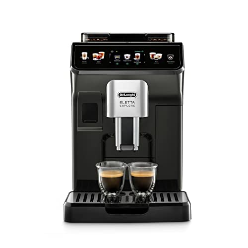 De’Longhi (デロンギ) 全自動コーヒーマシン エレッタエクスプロア ECAM45055G コーヒーメーカー エスプレッソマシン 豆から挽きたて 全23メニュー 充実の付属品 ラテクレマクール&ホット 豆から挽きたて 自動ミルクフロッサー [ブラック] デロンギファミリー登録で5年保証 画像1