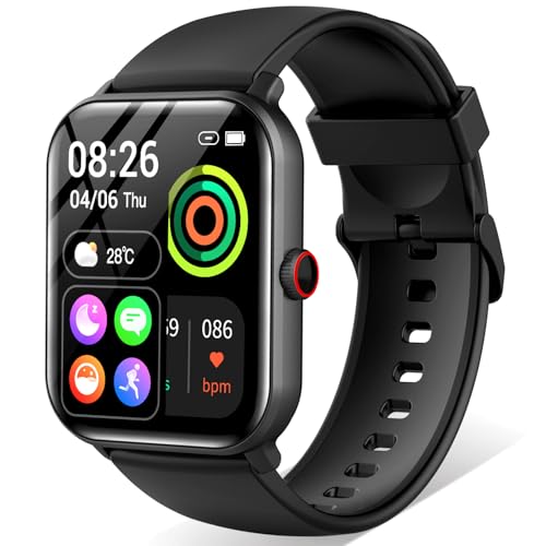 スマートウォッチ【2025年新開発・プロ推奨モデル】スマート ウォッチ iPhone対応 アンドロイド対応 Bluetooth5.3 通話機能付き 1.9インチ大画面 活動量計 腕時計 100種類運動モード 着信/メッセージ通知 文字盤切替 音楽再生 スポーツウォッチ 天気予報 防水 長持ちバッテリー 薄型 軽量 ギフト（ブラック） 画像1
