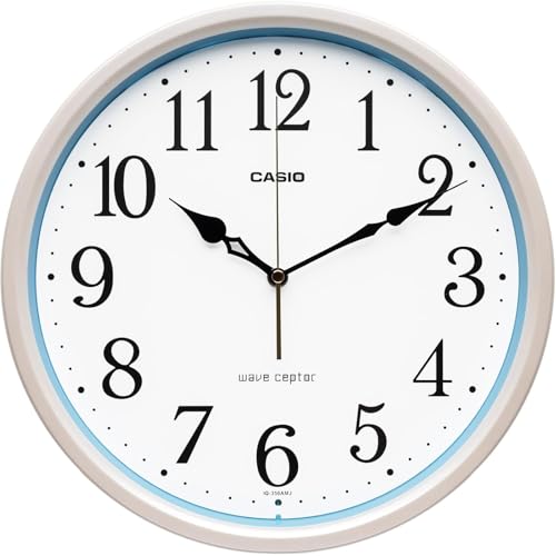 【Amazon.co.jp 限定】 CASIO(カシオ) 掛け時計 壁掛け時計 電波時計 アナログ 夜間秒針停止 パールホワイト IQ-350AMJ-7JF 1枚目 画像