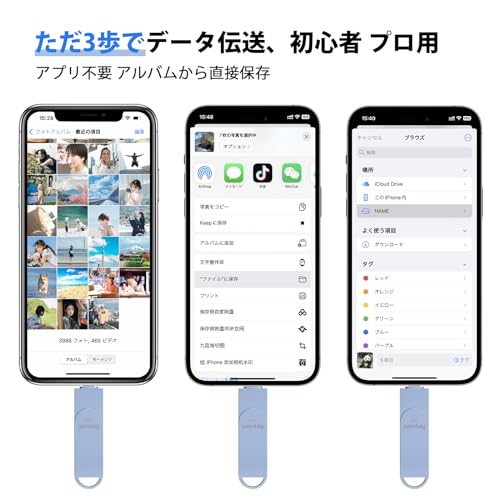 【アプリ不要・令和7年限定版 】128GB usbメモリ 写真保存 直接usbに写真を移す４in1 フラッシュドラメモリ IOS Android PC 人気 USB 両面挿しスマホ USB メモリー iPad USB Phone対応 フラッシュドライブ Android パソコン対応 アイフォン用 USBメモリ phoneの写真 を パソコン に 取り込む 容量不足解消(128GB-グレー) 中間 画像