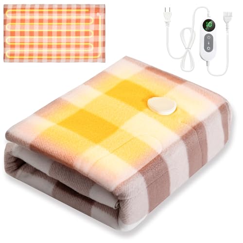 電気毛布 掛け敷き兼用 【2025新登場・AI加熱保護機能】 電気ブランケット 速暖 洗える ひざ掛け 肩掛け 膝掛け でんき毛布 10段階温度調整 大判サイズ 140×80cm タイマー付き 1-12Ｈ 切り忘れ防止 節電 省エネ ヒーターブランケット 電磁波カット 頭寒足熱 ダニ退治 防寒対策 暖房器具 キャンプ オフィス 車中泊 日本語取扱説明書付き (ブラウン) 画像1