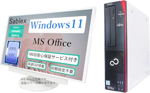 【整備済み品】富士通 デスクトップPC D588 / 24型液晶セット / Win11 Pro/MS Office/Core i5-8500/8400/Bluetooth&WIFI/DVD-ROM / 16GB / 1012GB 1枚目 画像