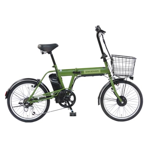 ガクチャリ電動折りたたみ自転車 (カーキ) 1枚目 画像