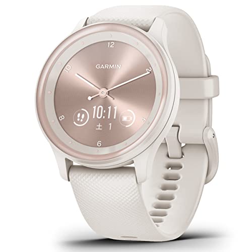 GARMIN(ガーミン) vivomove Sport Peach Gold/Ivory ハイブリッドスマートウォッチ 【日本正規品】 小 1枚目 画像