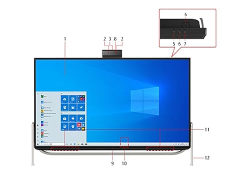 (整備済み品)高性能 多機能一体型パソコン FMV ESPRIMO FH77 第7世代 Core i7-7700HQ メモリ8GB SSD128GB+HDD1TB 23.8型1080p FHD 昇降式カメラ搭載 MS Office 2019 Windows 11 Pro 中間 画像