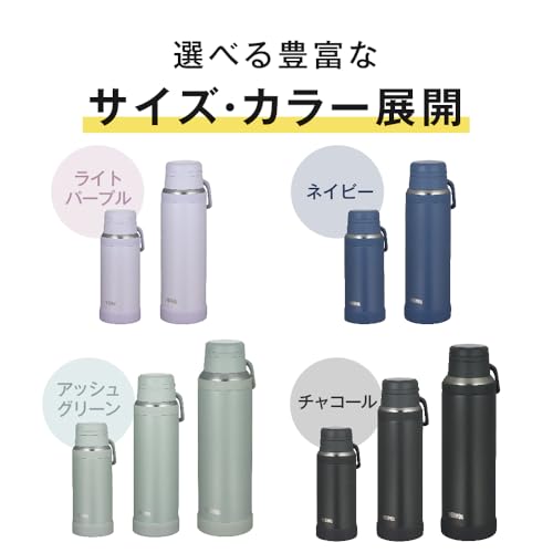 【ハンドル付き・保温保冷・食洗機対応】 サーモス 水筒 真空断熱ケータイマグ 1L チャコール 持ち運びに便利なキャリーループ スムーズに飲めるフルイドテック構造 JOY-1000 CHL 中間 画像