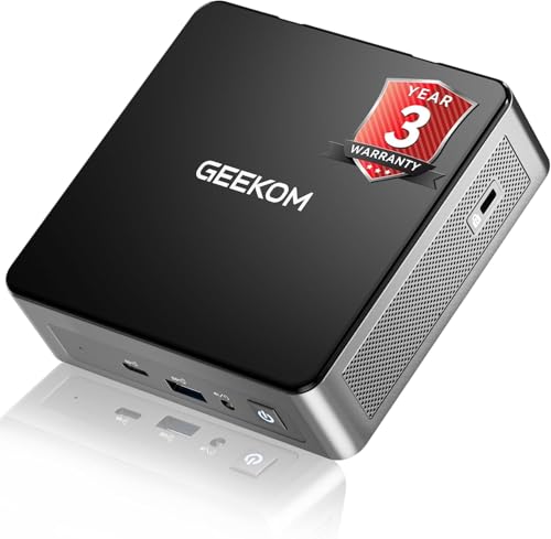 【高耐久設計】GEEKOM Air12 ミニPC |最新第13世代 Intel N150 搭載|DDR5 16GB+512GB SSD|全金属フレーム・3年保証|3画面出力(HDMI+USB-C+DP)|動画視聴/学校/工場対応|TDP6W 省電力|静音冷却|SDカードリーダー WiFi 6/BT5.2 mini pc 1枚目 画像