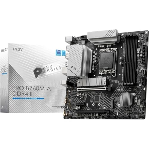 MSIマザーボード PRO B760M-A DDR4 II 第14/13/12世代Intel CPU(LGA1700) 【白い自作PCで快適ゲーム】 [B760 搭載] MB6318 画像1