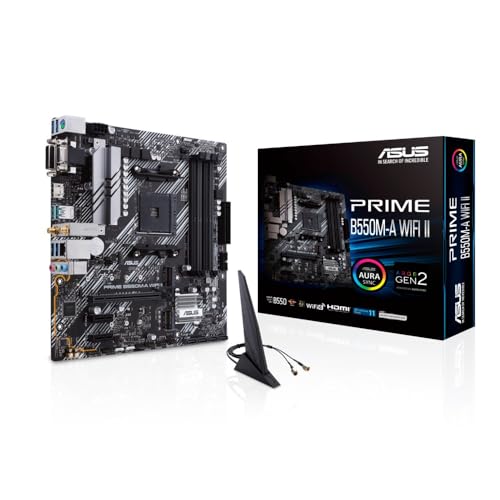 ASUS PRIME B550M-A WIFI II AMD Ryzen 5000シリーズ AM4 対応 B550 搭載 mATX マザーボード/国内正規代理店品 1枚目 画像
