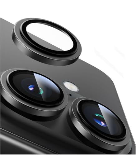 TORRAS For iPhone17 カメラ保護 【48MPをそのまま守る】 米軍MIL規格 宇宙航空材料 耐衝撃カ メラカバー アンチグレア 曇り防止 レンズフィルム 黒縁取り カメラフィルム 1セット iPhone17 用 カメラ保護 いPhone 17 用 レンズカバー ブラックLensGuard 1枚目 画像