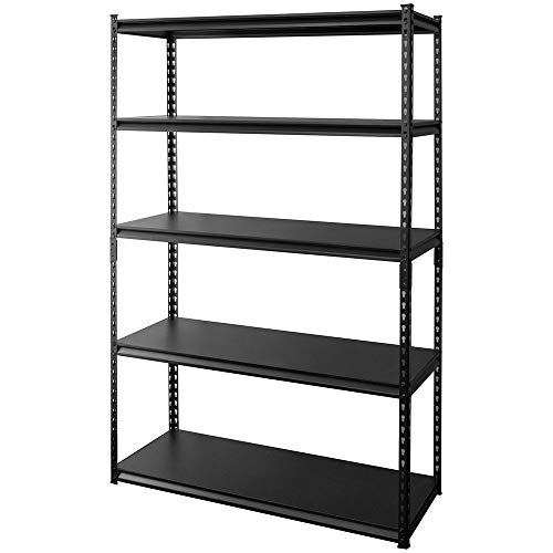 アイリスプラザ ラック スチールラック メタルラック 幅120cm 5段 STR-1200 ブラック 幅約120×奥行約46×高さ約183㎝ 画像1