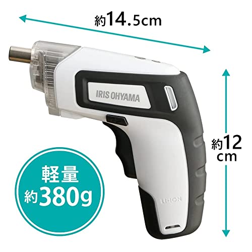 アイリスオーヤマ 電動ドライバー 充電式 RD110-W ホワイト 最後 画像