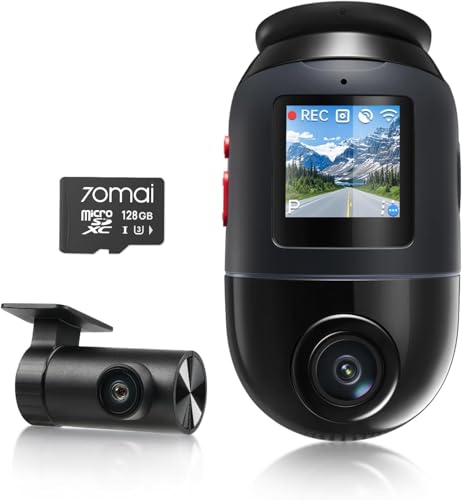【前後STARVIS 2搭載 4K画素超強暗視 360全方位】70mai Dash Cam 4K Omni ドライブレコーダー 前後2カメラHDR搭載 Sony製IMX678センサー 超強暗視 日本語音声操作 AI動体検知 ADAS安全運転支援 GPS 常時録画 衝撃録画 駐車監視 スマホ連携 技適認証済 全国LED信号対応ノイズ対策済 日本語取扱書 3年保証 SDカード付属(128GB) 画像1