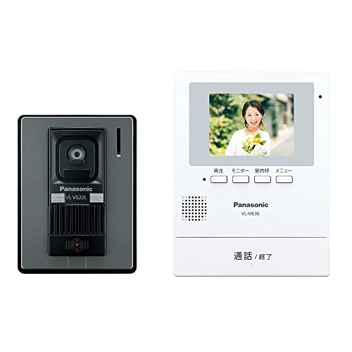 パナソニック テレビドアホン 電源直結式 自動録画機能付 手動録画 増設モニター 室内通話 モニター3.5型TFTカラー液晶 玄関子機 露出型 LEDライト VL-SE30XLA 1枚目 画像