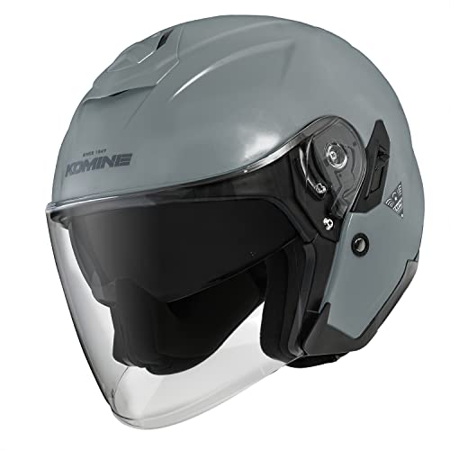 コミネ(KOMINE) バイク用 HK-172 FL コンポジット FRP ジェットヘルメット Basalt Grey XL 1枚目 画像