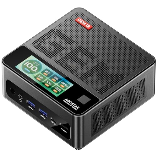 AOOSTAR GEM12 Pro MAX ミニPC Ryzen 7 8845HS 32GB DDR5-5600MHz 1TB PCIe 4.0 SSD, Mini PC OCulink /2つのUSB4 /2つのSSDインターフェイス /2つの2.5G LAN /4つのUSB /4画面同時出力 WiFi6 Bluetooth5.2 (GEM12 Pro MAX 8845HS 32G+1T) 1枚目 画像
