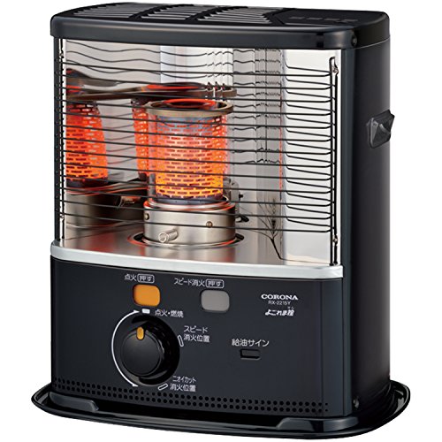 CORONA(コロナ) 石油ストーブ 【日本生産】 (木造6畳 / コンクリート8畳 まで) 電源不要 防災対策 キャンプ タンク容量3.7L ワンタッチ給油 ダークグレー RX-22YA(HD) 1枚目 画像