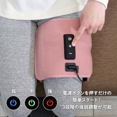 ゴリラのふたつかみ 太ももケア ふくらはぎケア 2way 片足ケア 電動 3段階調節(強・中・弱) タイマー10分 軽量 パープル ドウシシャ GRM-2501 PU 中間 画像