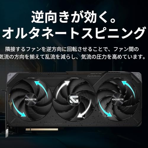 GIGABYTE NVIDIA Geforce RTX5090 搭載 グラフィックボード GDDR7 32GB ギガバイト 【国内正規代理店品】GV-N5090GAMING OC-32GD 中間 画像