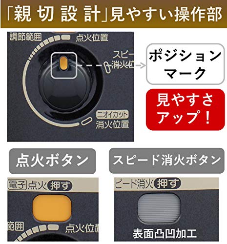 CORONA(コロナ) 石油ストーブ 【日本生産】 (木造6畳 / コンクリート8畳 まで) 電源不要 防災対策 キャンプ タンク容量3.7L ワンタッチ給油 ダークグレー RX-22YA(HD) 中間 画像