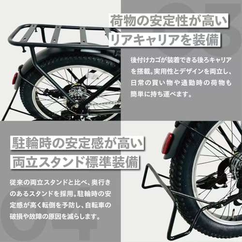 PELTECH(ペルテック) X-Adventure20インチ 折りたたみ 電動アシスト自転車 シマノ外装6段変速 36V ハイパワーモデル 折り畳み 自転車 センターモーター【簡易組立必要品】(TDN-246L) *販売証明書付き (マットブラック) 中間 画像