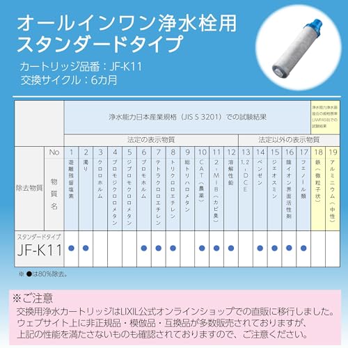LIXIL ( リクシル ) INAX ハンドシャワー付 浄水器内蔵 シングルレバー 混合水栓 RJF-971Y 一般地用 混合栓 水栓 キッチン水栓 水道 蛇口 節水 中間 画像