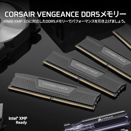 【Amazon.co.jp限定】CORSAIR DDR5-6000MHz デスクトップPC用メモリ VENGEANCE DDR5シリーズ (PC5-48000) Intel XMPメモリキット 32GB ブラック [16GB×2枚] CMK32GX5M2E6000C36 最後 画像