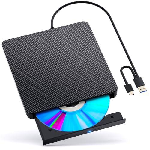 ブルーレイドライブ外付け blu-rayプレイヤー再生読み書usb-aと (type-c) ブルーレイプレーヤーブルーレイディスク対応WIN7-11/MAC対応 ノートパソコン対応 blu-ray けドライブ（黒） 画像1