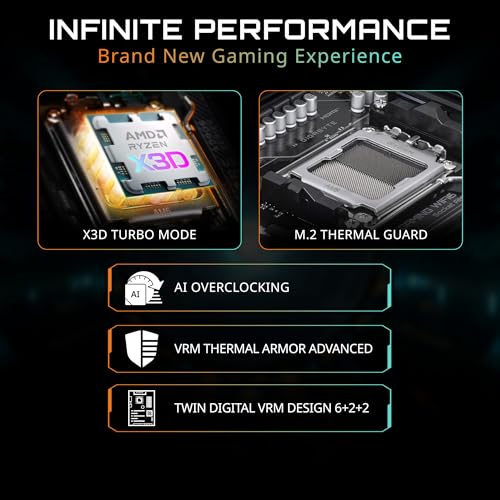 GIGABYTE B850 GAMING WIFI6 - AMD Ryzen 用 ATX スタンダード・ゲーミングマザーボード MB6676 中間 画像