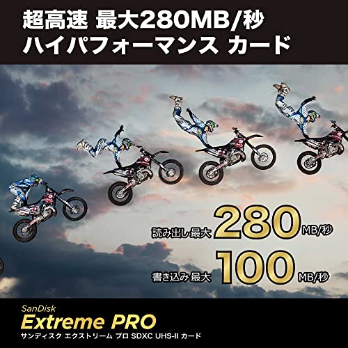 【 サンディスク 正規品 】 SanDisk SDカード 64GB SDXC Class10 UHS-II V60 読取最大280MB/sExtreme PRO SDSDXEP-064G-GHJIN 新パッケージ 最後 画像
