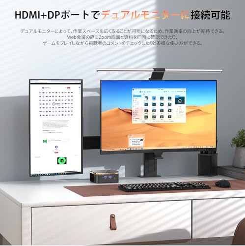 NiPoGi ミニpc n150 4C/4T 最大3.60GHz WIFI6/BT5.2 mini pc 16GB DDR4 512GB SSD 2TB拡大可能 小型pc Windows11 Pro 4K@60Hz HDMI2.0+DP1.4 2画面同時出力 最新第12世代 インテル N150 ミニパソコン USB3.2/LANポート mini-pc 高速熱放散 省電力 静音 E1小型パソコン 中間 画像