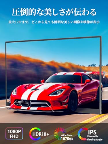 モバイルモニター モバイルディスプレイゲーム cocopar15.6インチ スイッチ用モニター 非光沢IPS液晶パネル 薄い 軽量 1920x1080FHD HDRモード/FreeSync対応/ブルーカット機能 USB Type-C/HDMI/スピーカー内蔵/カバー付PS4/PS5/XBOX/Switch/PC/Macなど対応 在宅ワーク リモートワーク zs-156 中間 画像