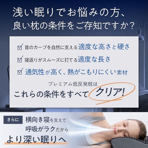 GOKUMIN 低反発枕 【4段階高さ調整機能で失敗しない快眠枕】 高め 低め 滑り止め付き 横向き寝 仰向け うつ伏せ 首が痛くなりにくい 安眠枕 快眠 枕 まくら 極眠 ブラック pillow 中間 画像