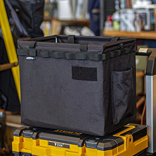 WHATNOT(ワットノット) マルチ収納ケース ワイド ブラック 撥水加工 アウトドア ツールボックス MC-01-BK & 収納コンテナ ブラック バケツ ツールボックス ワンタッチバケット アウトドア フィッシング 釣り 薪ケース 収納袋 持ち運び OBHD-01-BK【セット買い】 最後 画像