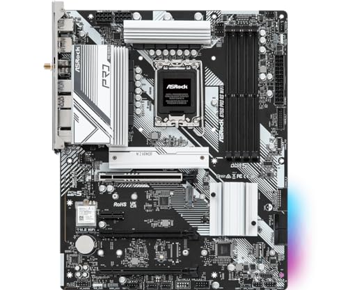 ASRock B760 Pro RS WiFi 6E LGA1700 HDMI DisplayPort eDP Intel B760 ATX マザーボード DDR5 192GB 7200+ (OC) MHz SATA3 6.0 Gb/s USB3.2 Gen2 2.5G LAN PCIe5.0 M.2 64bit 最後 画像