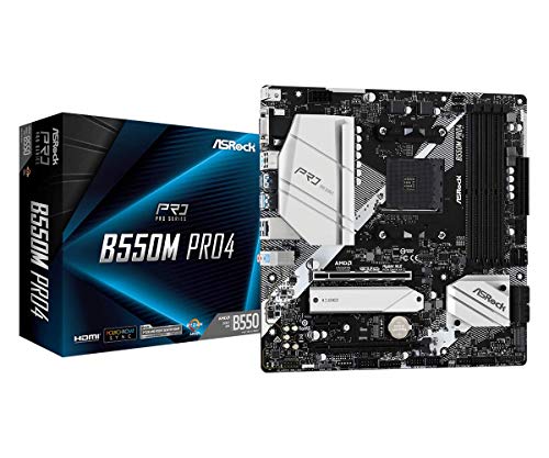 ASRock AMD Ryzen 5000シリーズ(Soket AM4)対応 B550チップセット搭載 Micro ATX マザーボード 【国内正規代理店品】B550M Pro4 画像1