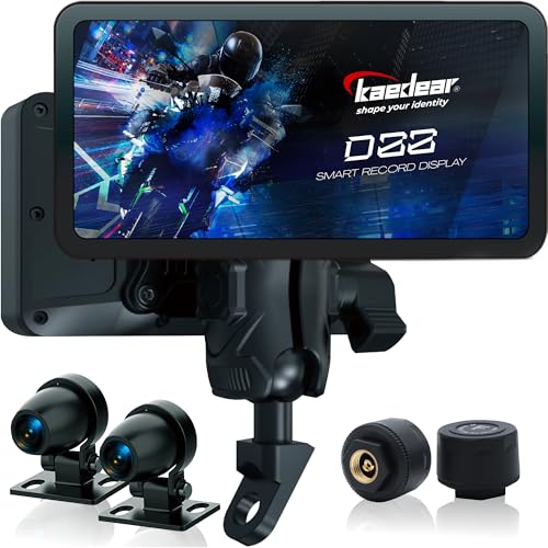 Kaedear(カエディア) バイク スマートモニター ドライブレコーダー モニター 5.5インチ DFS カープレイ アンドロイドオート SONY スタービス IMX-307 駐車監視 空気圧センサー ナビ 屋内/屋外DFS搭載 モード切替 屋外使用対応 スマートレコードディスプレイ KDR-D22 画像1