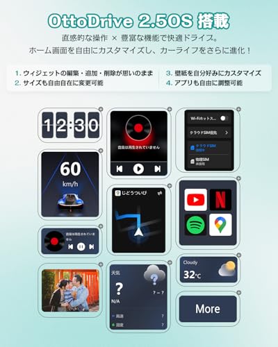 【公式】 Ottocast E2 オットキャスト OttoAiBox E2 2025最新 Android 13 CarPlay AI Box アダプター GPS内蔵 YouTube/Netflixなど動画視聴可能 純正有線CarPlay車両/Android Auto ワイヤレス化 【技適取得済み品】 中間 画像