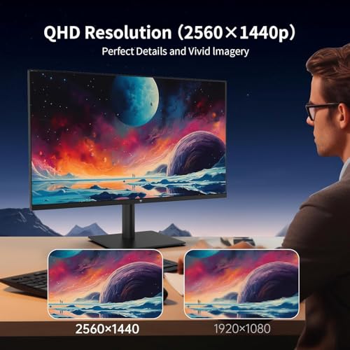 KTC 27 Inch QHD(2560 * 1440) 100Hz Computer Monitor - IPS Panel, Anti-Blue Light Screen, 100% High Color Gamut, 123% sRGB, Support FreeSync and GSync, PC Monitor for Casual Gaming and Working 最後 画像