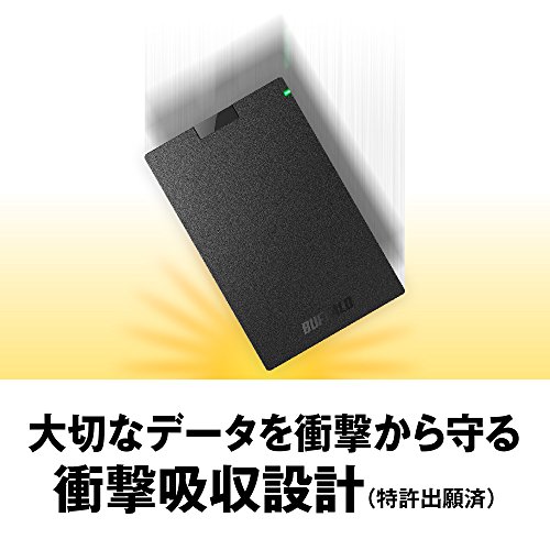 BUFFALO USB3.1(Gen.1)対応 ポータブルHDD スタンダードモデル ブラック 1TB HD-PCG1.0U3-BBA 中間 画像