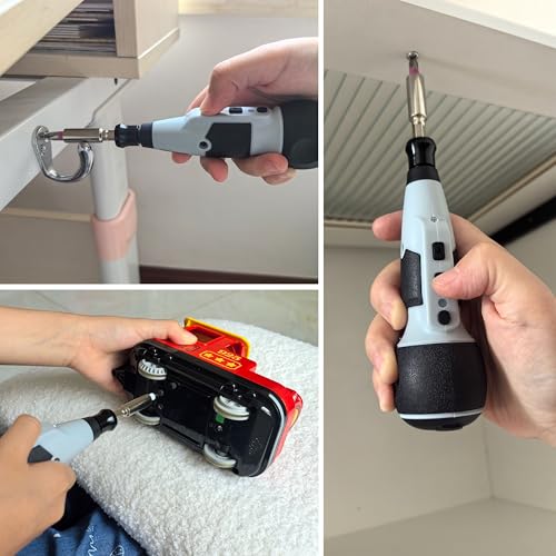 SENTOOL 電動ドライバー 小型 ペン型 手動兼用 USB Type C充電式 電池の残量表示機能付き 充電式ドライバー 家具の組み立て・手作りインテリアに 女性や初心者でも簡単に使える 正逆転切替簡単すばやい 2025年新型 (単速) 最後 画像