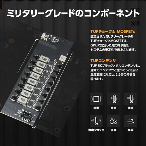 ASUS NVIDIA GeForce RTX 5080 ビデオカード 16GB GDDR7 PCI Express 5.0 / TUF-RTX5080-O16G-GAMING 国内正規代理店品 最後 画像