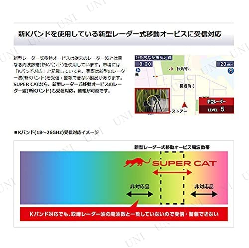 YUPITERU ユピテル SUPER CAT レーザー＆レーダー探知機 液晶 LS320 中間 画像