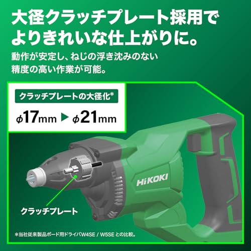 HiKOKI(ハイコーキ) 36V 充電式 ボード用ドライバ 多板クラッチ搭載 ドライウォールねじ4mm 蓄電池・充電器・ケース別売 W36DYA(NN) 中間 画像